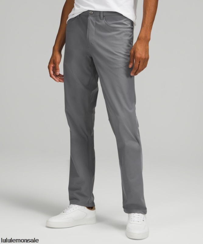 Lululemon Deutschland DELULU1075 | Lululemon Deutschland Asphalt Grey Abc Classic-fit Hose 34 Warpstreme