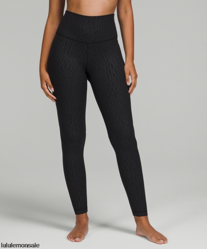 Lululemon Damen DELULU031 | Lululemon Deutschland Segment Emboss Black Align High-rise Hose 28