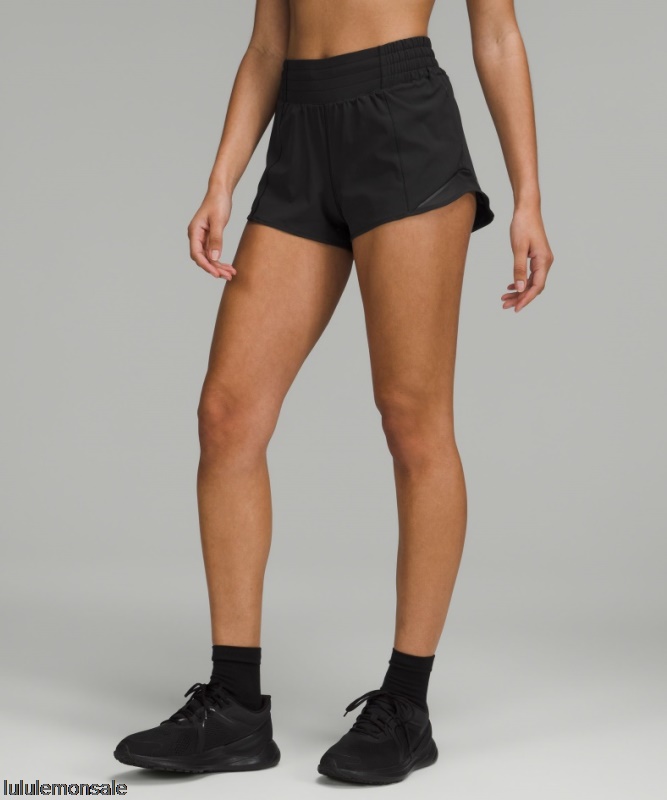 Lululemon Damen DELULU176 | Schwarz Hotty Hot Hochhaus Gefüttert Kurz 2.5