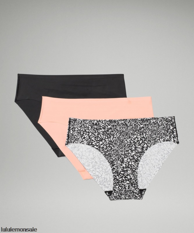 Lululemon Damen DELULU589 | Lululemon Deutschland Black Invisiwear Mittelhohe Bikiniunterwäsche 3er Pack