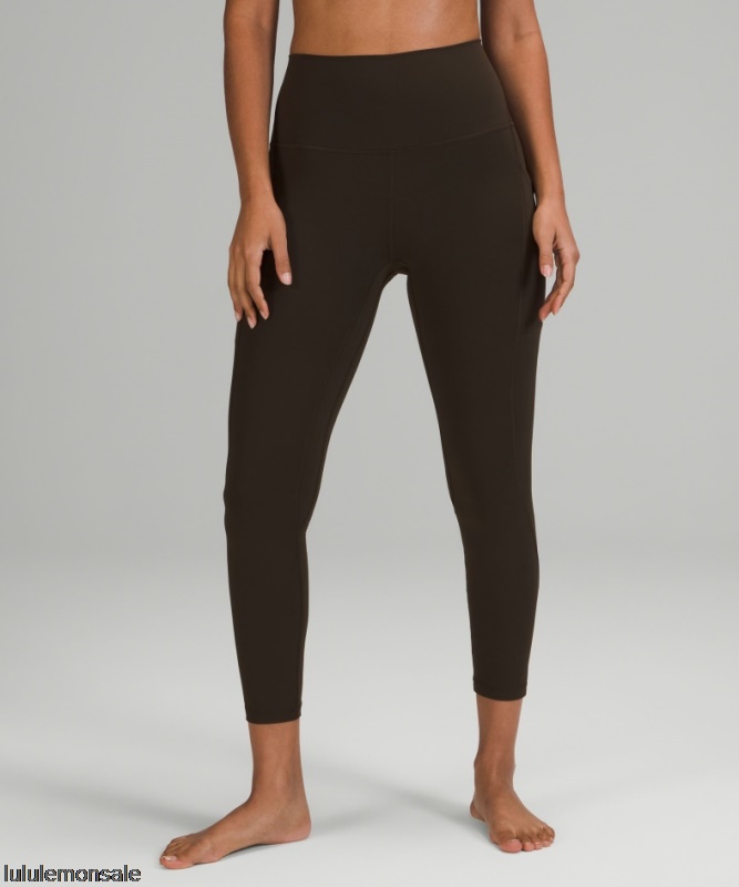 Lululemon Damen DELULU051 | Align Hoch Sitzende Hose Mit Taschen 25 Dark Olive