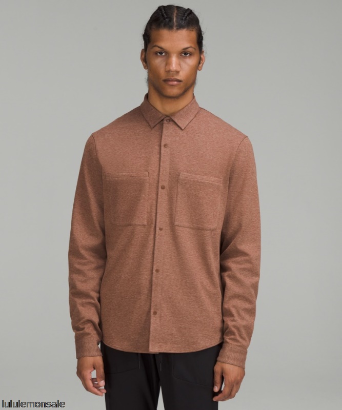 Lululemon Verkauf DELULU606 | Softstrick-Overshirt Meliert Geröstet Braun