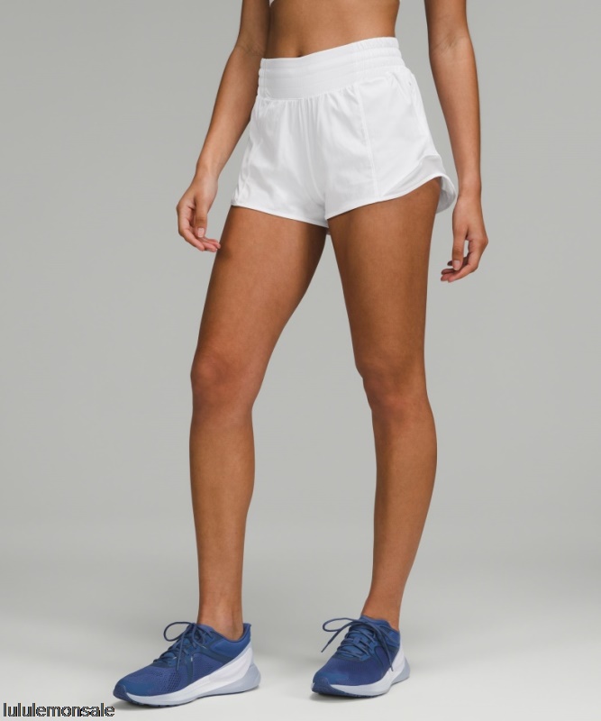 Lululemon Damen DELULU167 | White Hotty Hot Hochhaus Gefüttert Kurz 2.5