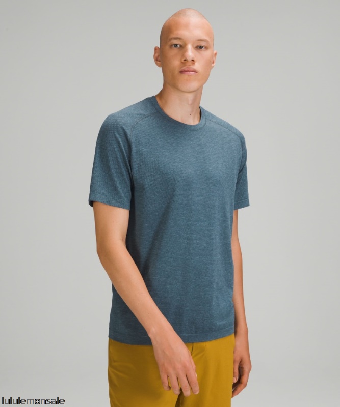 Lululemon Deutschland DELULU779 | River Blue Metal Vent Tech Kurzarmshirt 2.0