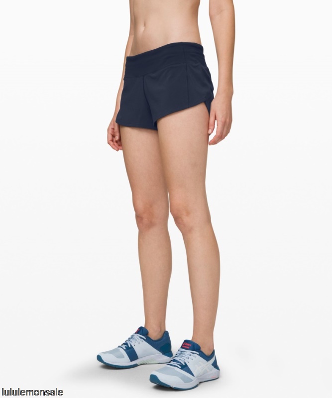 Lululemon Damen DELULU353 | True Navy Speed ​​Up Low Rise Lined Short 2.5