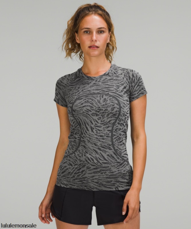 Lululemon Damen DELULU152 | Primal Clash Black Swift Tech Kurzarmshirt 2.0
