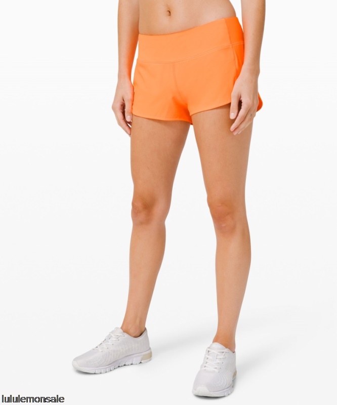 Lululemon Damen DELULU355 | Lululemon Deutschland Highlight Orange Speed Up Low-rise Gefüttert Short 2.5