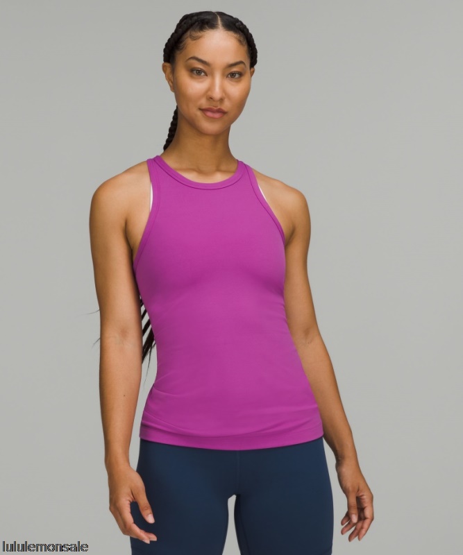 Lululemon Damen DELULU560 | Vivid Plum Align Hüftlanges Tanktop Mit Racerback Nur Online