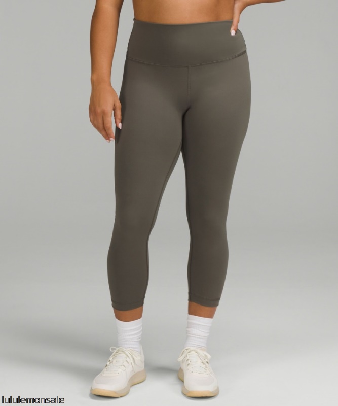 Lululemon Damen DELULU078 | Wunder Train High-rise Crop 23 Johannisbrotbraun