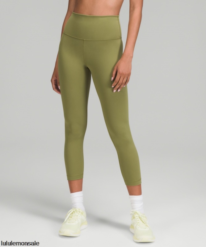 Lululemon Damen DELULU087 | Wunder Train High-rise Crop 23 Bronze Green